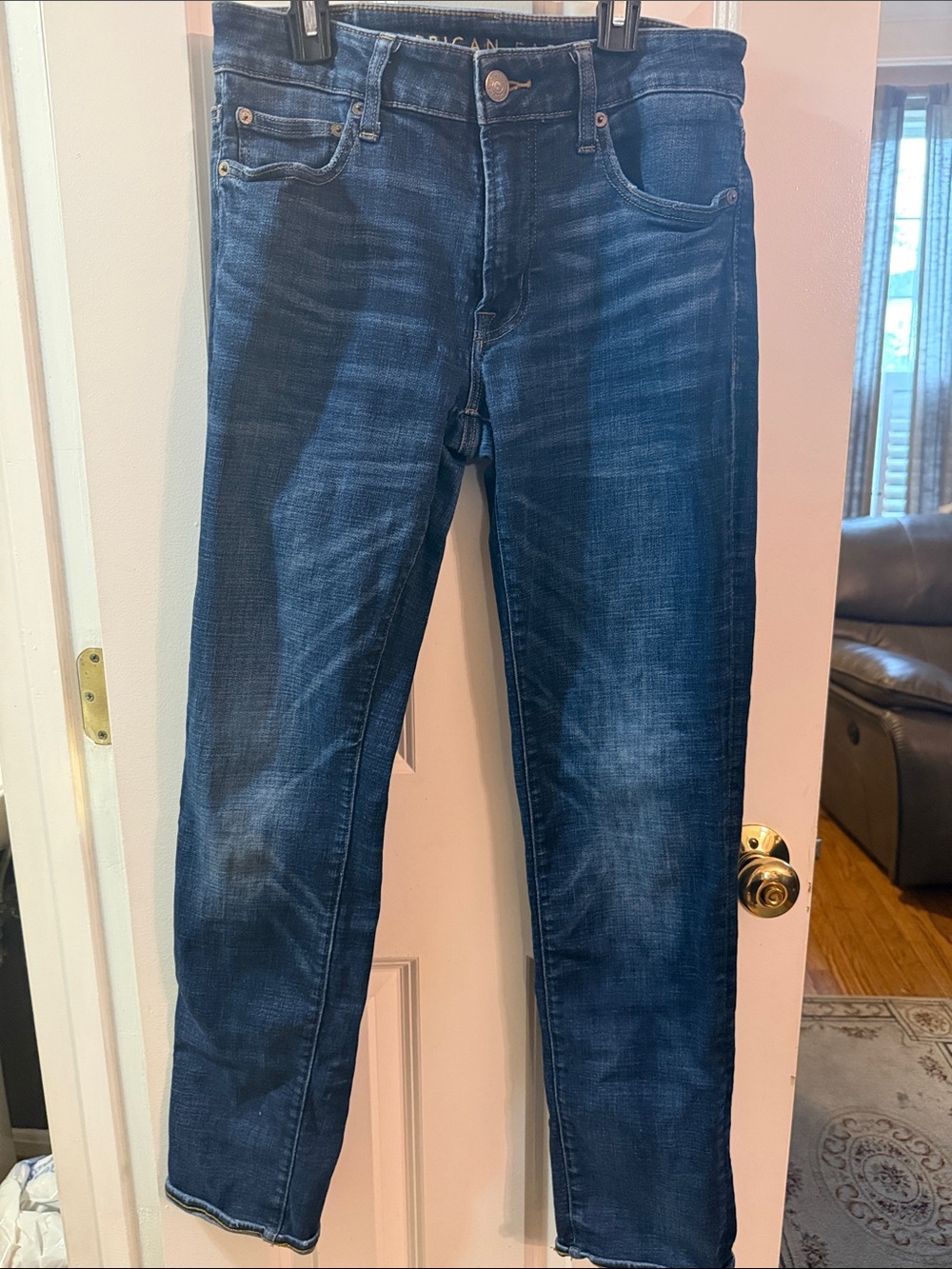 American Eagle Outfitters Men’s Dark Indigo Slim Straight Jeans 30x32
